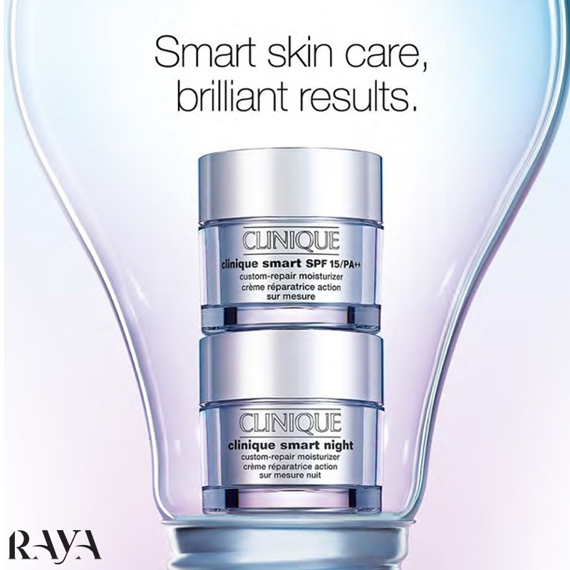 کرم شب ترمیم کننده و ضدچروک اسمارت کلینیک حجم 15 و 50 میل Clinique Smart Night Custom-Repair Moisturizer